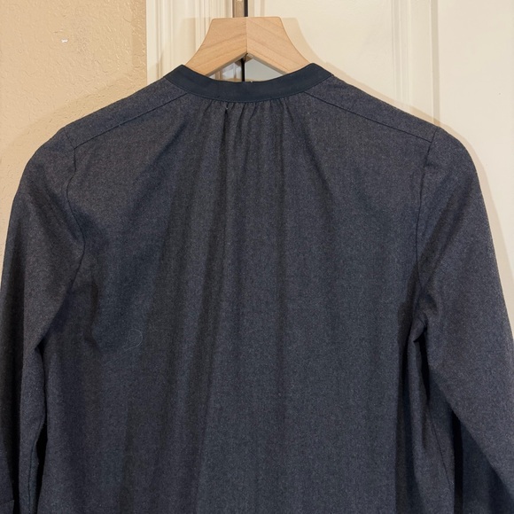 Madewell Wool Blend Flannel Latitude Shift Dress in Charcoal Gray - Picture 7 of 9